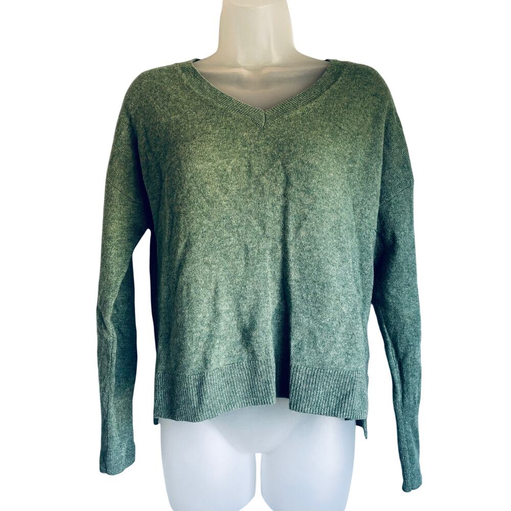 Tahari 100% Cashmere Sweater Soft Fall Winter Fashion Seafoam Green Large